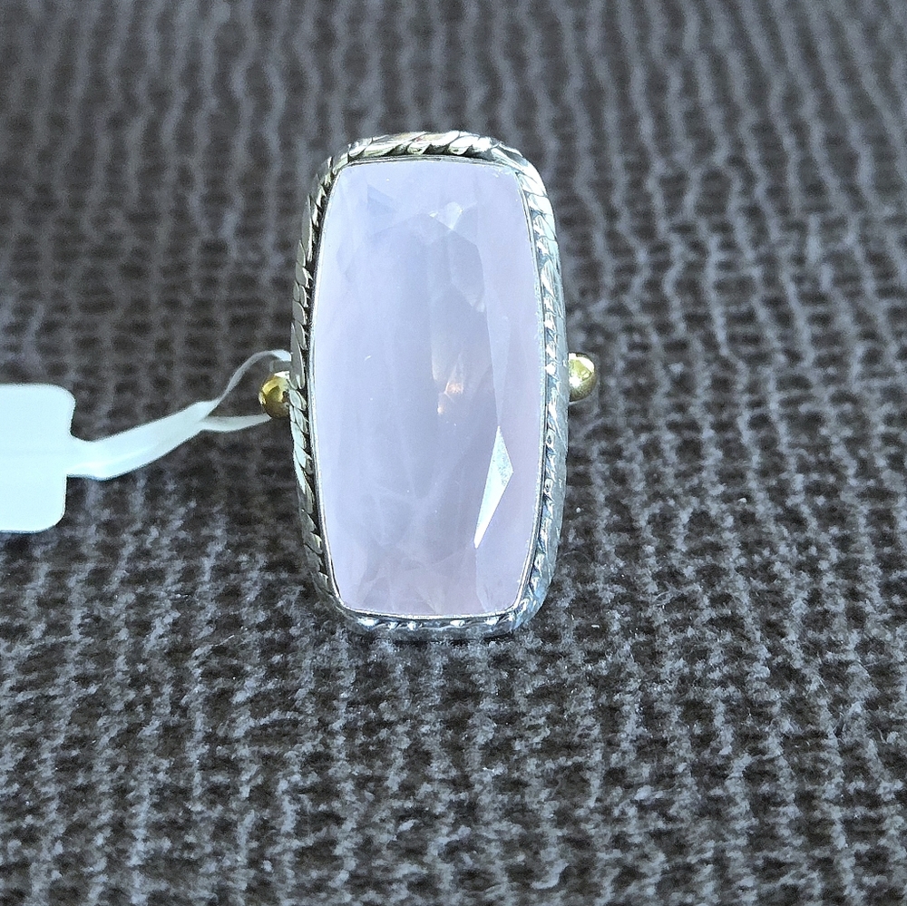 Shivam Rectangular Rose🌹 Quartz Statement Ring💍 - NWT - Picture 6 of 16